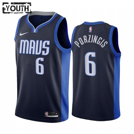 Camiseta Niños Dallas Mavericks Kristaps Porzingis 6 2020-21 Earned Edition Swingman